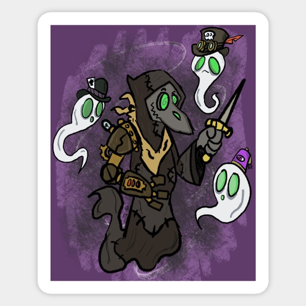 Ghostly Plague Doctor Sticker by BowlerHatProductions